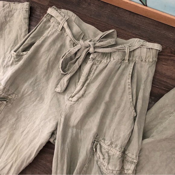 Young Fabulous & Broke Pants - {50% off} YFB Linen Pants SM Muted Sage Green